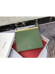 Fake CELINE MINI CLASP BAG IN SMOOTH CALFSKIN 181053 GREEN JH06063gE29