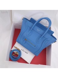 Fake CELINE NANO LUGGAGE BAG IN LAMINATED LAMBSKIN 189244-8 JH05917wn47