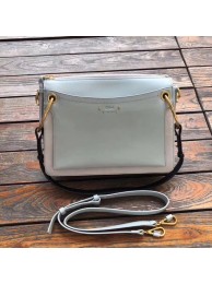 Fake CHLOE Roy leather and suede Medium shoulder bag 20656 Light blue JH08897TR19