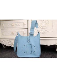 Fake Copy Hermes evelyne hot style original leather H1188 light blue JH01740Mv33