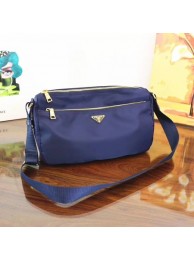 Fake Copy Prada Nylon cloth casual bag BT0742 blue JH05640Mv33