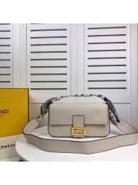 Fake Fendi BAGUETTE leather bag F2466 beige JH08503DK43