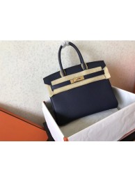 Fake Hermes Birkin 35CM Tote Bag Original Togo Leather BK35 Dark blue JH01626HB93