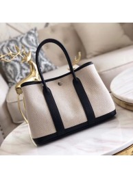 Fake Hermes Garden Party 36cm Tote Bags Original Leather H3698 Black JH01314tZ32