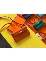 Fake Hermes Original kelly espom leather to go woc Bag H4087 orange JH01221Ty15