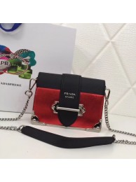 Fake Prada Cahier calf leather bag 1BH018 red JH05393dS46