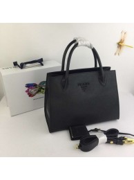 Fake Prada Calfskin Leather Shoulder Bag 1BA155-1 black JH05327wn47