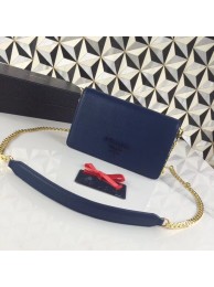 Fake Prada Saffiano leather shoulder bag 1BP012-2 blue JH05309ET36