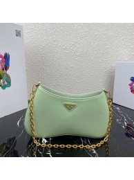 Fake Prada Saffiano leather shoulder bag 2BC148 green JH04936HB93