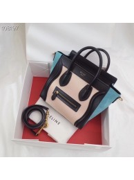 Fashion CELINE NANO LUGGAGE BAG IN LAMINATED LAMBSKIN 189244-4 JH05921JD28