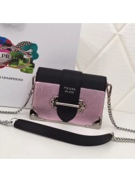 Fashion Prada Cahier calf leather bag 1BH018 pink JH05394FA65