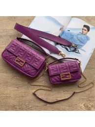 FENDI BAGUETTE Mini Shoulder Bag 8BS017 purple JH08594wv93