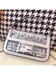 FENDI BAGUETTE MON TRESOR PU Mini Shoulder Bag 8BR771A white JH08556kg81