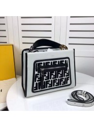 Fendi KAN I F leather bag 8DH844 white JH08671mD58