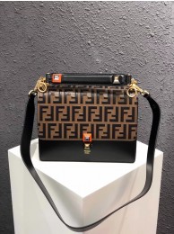 FENDI Kan I Leather Shoulder Bag 13137 JH08724Hc46