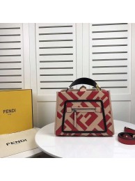 Fendi KAN I LOGO Handbag 8BS087 red&pink JH08713sj48
