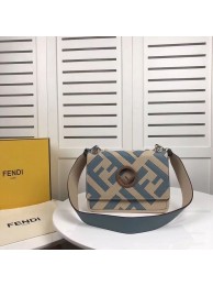 Fendi KAN I LOGO Handbag 8BS089 grey&Light blue JH08707NE93