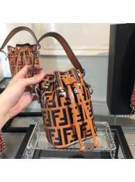 Fendi KAN I LOGO Handbag F0835 brown JH08717iZ32