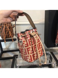 Fendi KAN I LOGO Handbag F0835 red JH08716Nu37