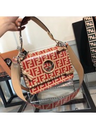 Fendi KAN I LOGO Handbag medium 8BT284 red JH08719fY84
