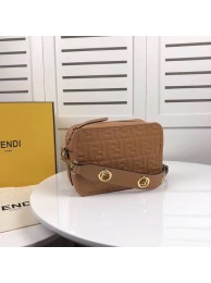 Fendi MINI CAMERA CASE leather bag 8BS019A apricot JH08686SL88