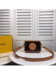 Fendi MINI CAMERA CASE Multicolor canvas bag 8BF097 apricot JH08672jo45