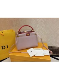 Fendi Mini Peekaboo Bags Sheepskin Leather 55211 Light Pink JH08758Ug45