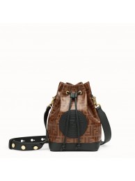 Fendi MON TRESOR Multicolor fabric bag 8BT298 black JH08654xA12