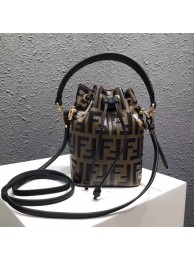 Fendi MON TRESOR Multicolor leather bag 8BT298A Black JH08572cJ39