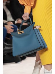 Fendi PEEKABOO ISEEU MEDIUM leather bag 70193 blue JH08483fw56