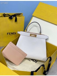 Fendi PEEKABOO ISEEU MEDIUM leather bag 70193 white JH08484xL57