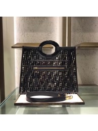 Fendi RUNAWAY PU tote bag 8BH360A black JH08586AS50