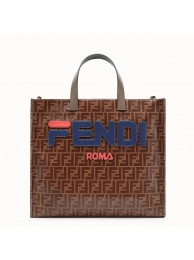 Fendi SHOPPER F1843 brown&blue JH08662jW13