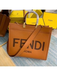 FENDI SUNSHINE MEDIUM brown leather shopper 8BH386A JH08478Ce27