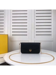Fendi WALLET ON CHAIN WITH POUCHES leather mini-bag F0005 black JH08525Op64