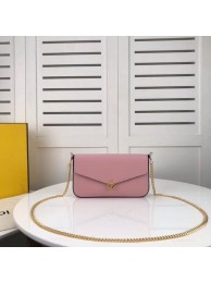 Fendi WALLET ON CHAIN WITH POUCHES leather mini-bag F0005 pink JH08527um78