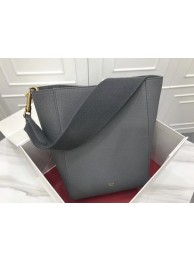 First-class Quality Celine Seau Sangle Original Calfskin Leather Shoulder Bag 3370 dark gray JH06122JF90
