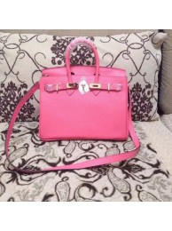 First-class Quality Hermes Birkin H25 litchi grain pink JH01781mU66