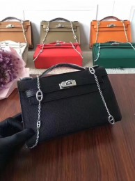 First-class Quality Hermes Mini Kelly Tote Bag Epsom Leather 1707 black JH01545gc84