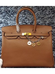 Hermes Birkin 35CM Tote Bag Litchi Leather HB35GL Wheat JH01360Qc12