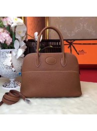 Hermes Bolide Original Togo leather Tote Bag HB31 brown JH01575fm32
