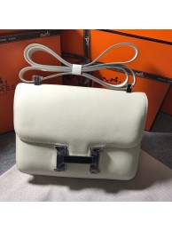 Hermes Constance Bag Calfskin Leather H9999 White Silver JH01356uZ84