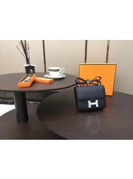 Hermes Constance Original Leatehr mini Shoulder Bag 8006 black JH01624aJ41