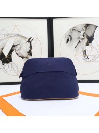 Hermes Cosmetic Bag H3699 Dark Blue JH01325jj39