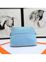 Hermes Cosmetic Bag H3699 Light Blue JH01324zm75