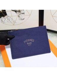 Hermes Cosmetic Bag H3700 Blue JH01305Sx31