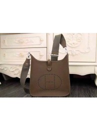 Hermes evelyne hot style original leather H1188 dark gray JH01739BV46