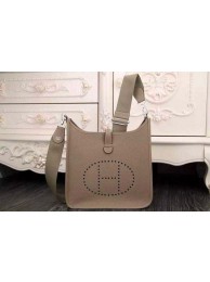 Hermes evelyne hot style original leather H1188 light gray JH01741Nk59