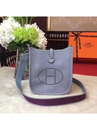 Hermes Evelyne original togo leather mini Shoulder Bag H1187 Sky blue JH01561tF12