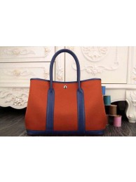 Hermes Garden Party waterproof fabric 6080 orange&dark blue JH01766Sm85